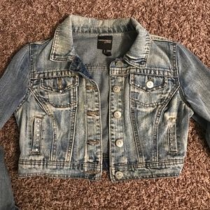 Denim Jacket Cropped with sequins